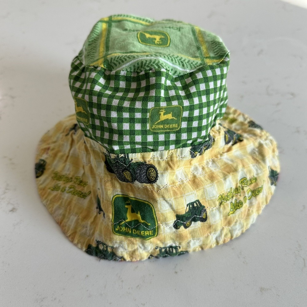 Handmade John Deere - McCormick FarmALL Reversible Kids/Baby Bucket Hat